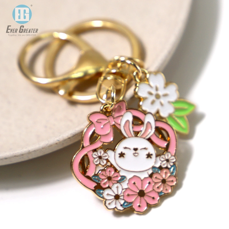 Специальная цепочка для ключей Enamel Bunny Cute Metal Keychain