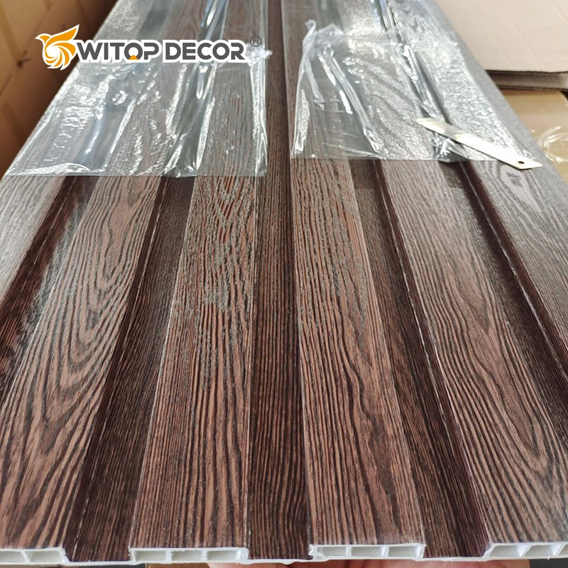 Hot Factory Sale WPC Wall Panels Cladding Boards 6 Wood Tracks Colorful 3D Design for Interior Decoration