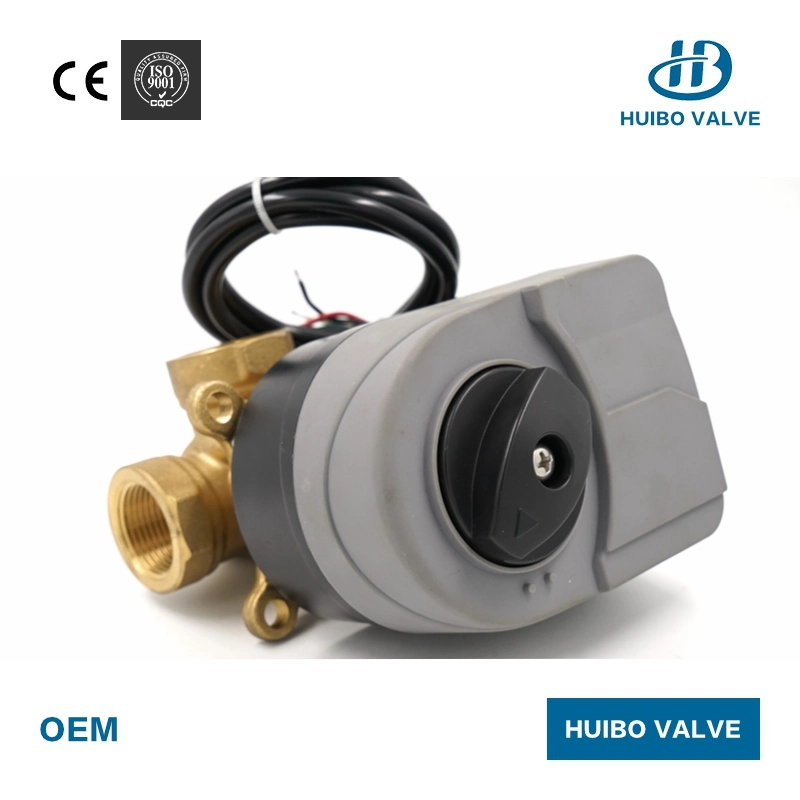 Three-Way Mixing Water Automatic Motorized Brass Ball Valve