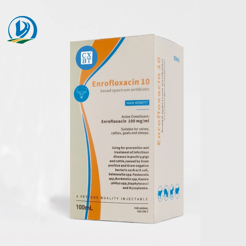 Veterinary Injection Hot Selling Supply Enrofloxacin Injection 100ml 10g for Livestock and Poultry