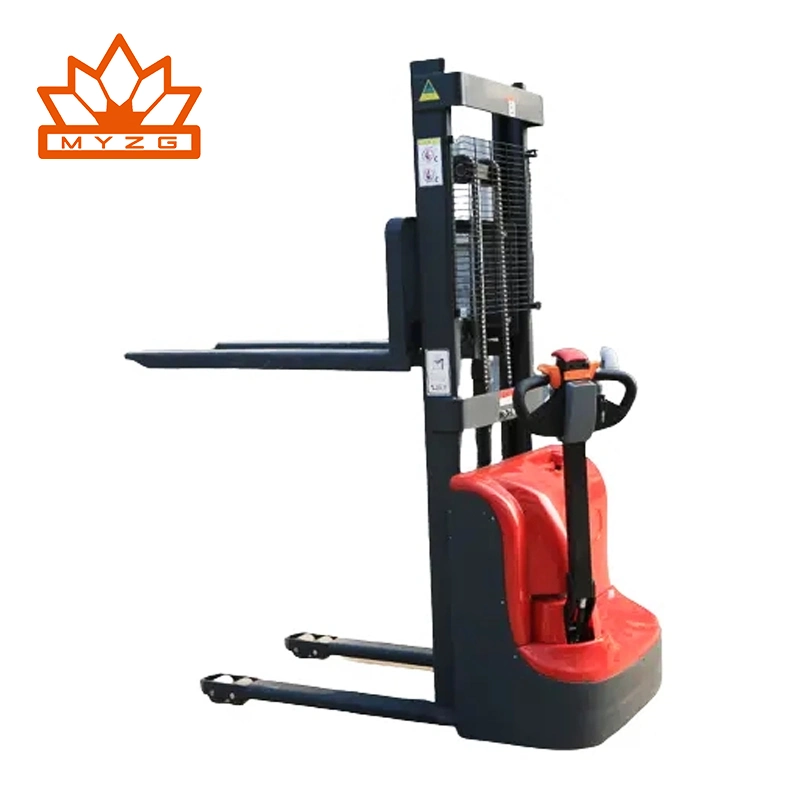 New 1.5 Ton Rider Type Narrow Aisle Electric Pallet Stacker Forklift