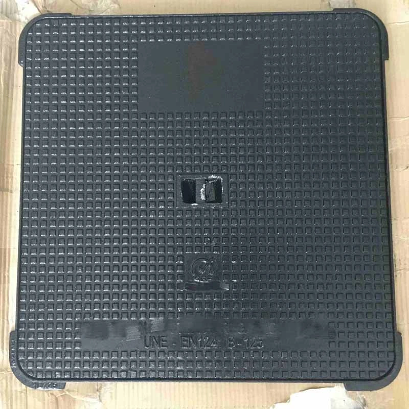 Light Cover B125 300X300mm to 600X600mm Square Ductile Cast Iron Manhole Cover and Drain Grating