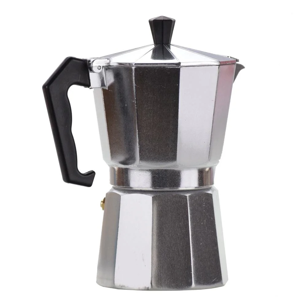 مع قدر من الألومنيوم الإيطالي المخصص Espresso Aluminium Moka سعة 300 مل من Ecocoffee