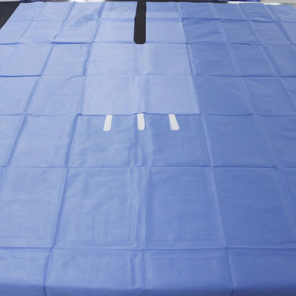 Draps chirurgicaux adhésifs stériles jetables pour l'épaule.