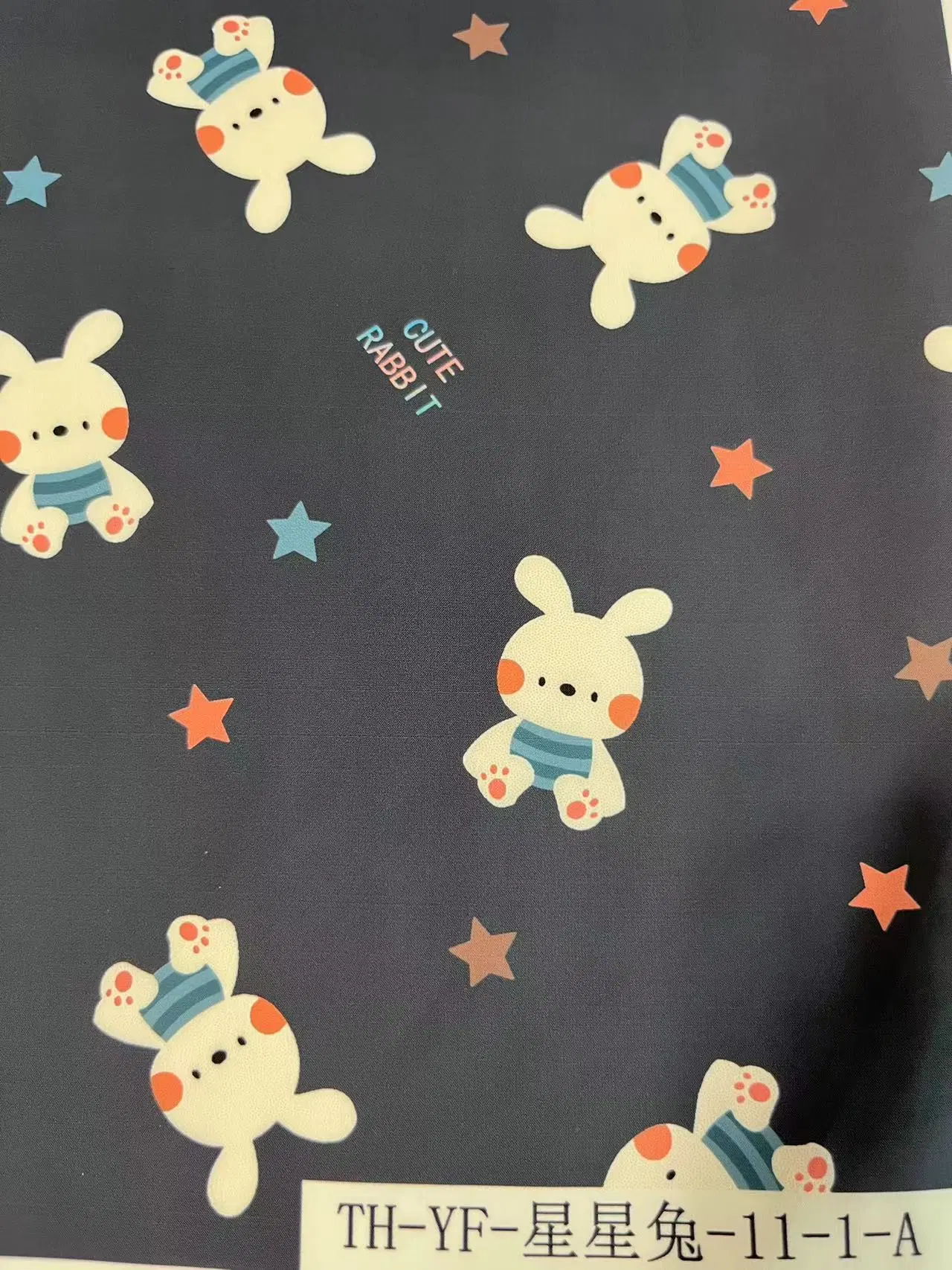 The Kawai Rabbits Digital Printed 100% Polyester Fabric