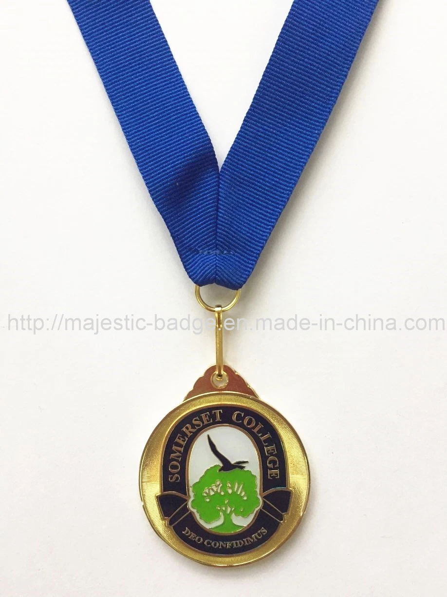 Customized Gold Plating Zinc Die Cast Metal Award Medallion