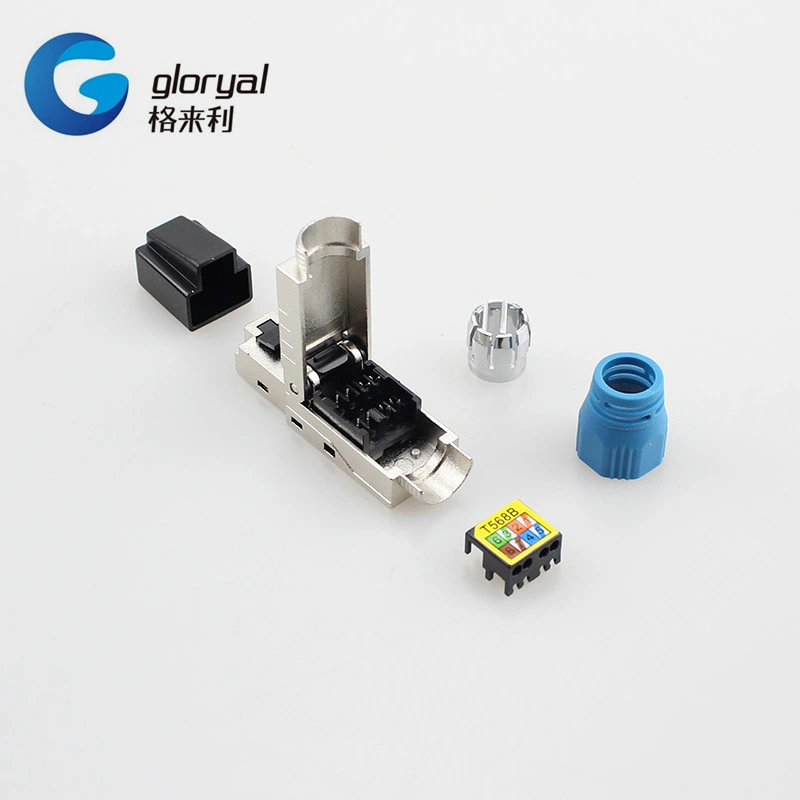 FTP STP RJ45 Cat. 8 Conector modular acessível sem ferramentas Plug