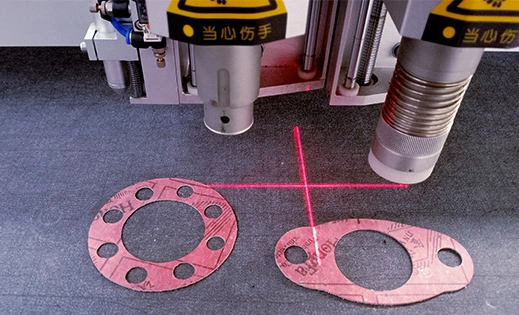 CNC Knife Cutter Automatic Gasket Making cnc knife Cutting Machine for Rubber Graphite Non Asbestos Silicon PTFE Plastic polyurethane Sealing Ring gaskets