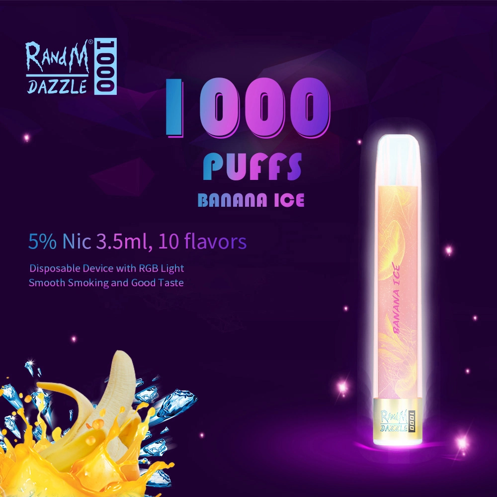 precio de fábrica Randm Dazzle 1000 inhalaciones E cigarrillo desechable Vape Pen