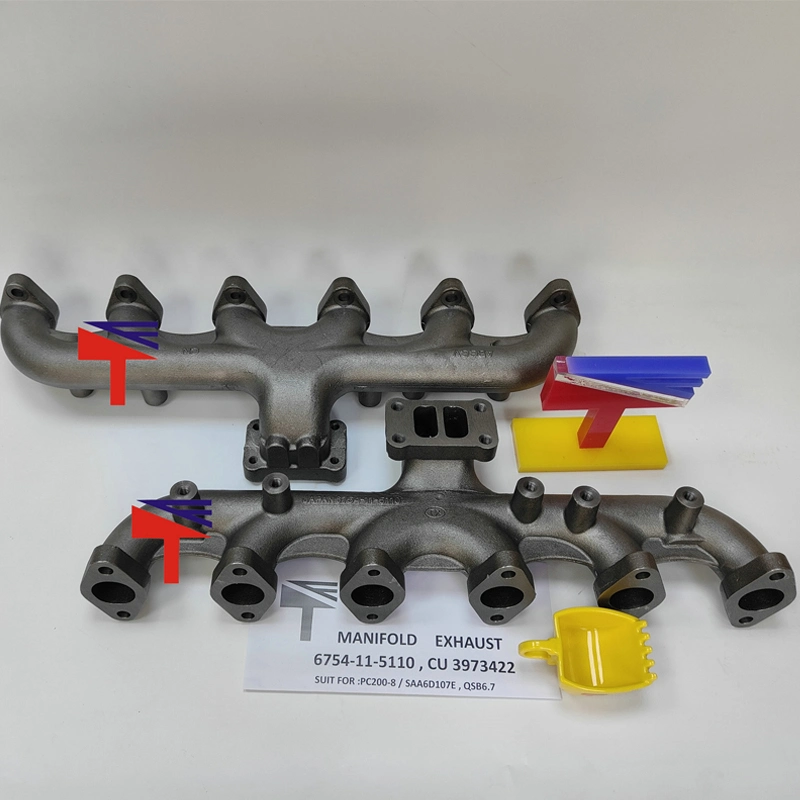 Manifold Exhaust 6754-11-5110 3973422 for Excavator PC200-8 SAA6d107e Qsb6.7 Parts