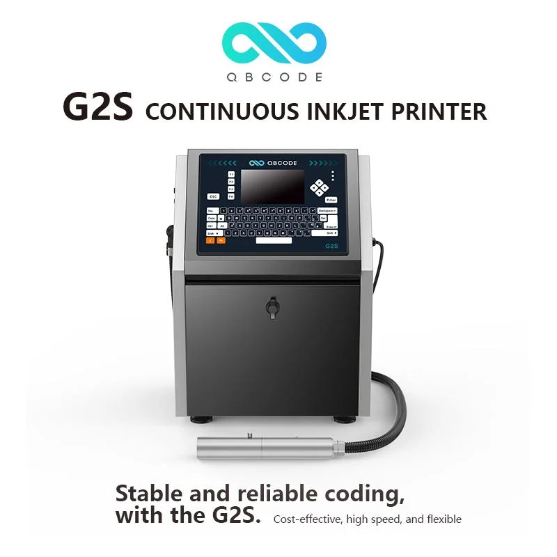 Máquina de marcado de impresora CIJ de caracteres pequeños para caducidad de código de barras Fecha (QBCODE-G2S)