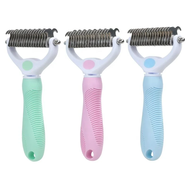 Popular Double-Sided Hair Anti-Knotting Comb Pet Grooming Brush