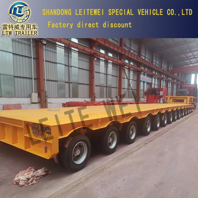 Reitway Manufacturer 60m Wind Turbine Blade Power Equipment Transport Scalable Retractable Flat Semi-Trailer