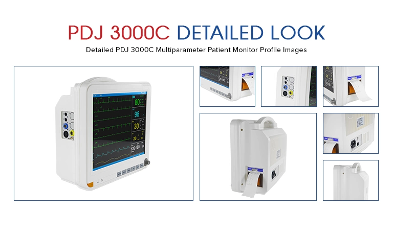 الأجهزة الطبية الشركة المصنعة بالجملة PDJ-3000c المحمولة متعددة المعلمات مراقبة العلامات الحيوية جهاز مراقبة المريض