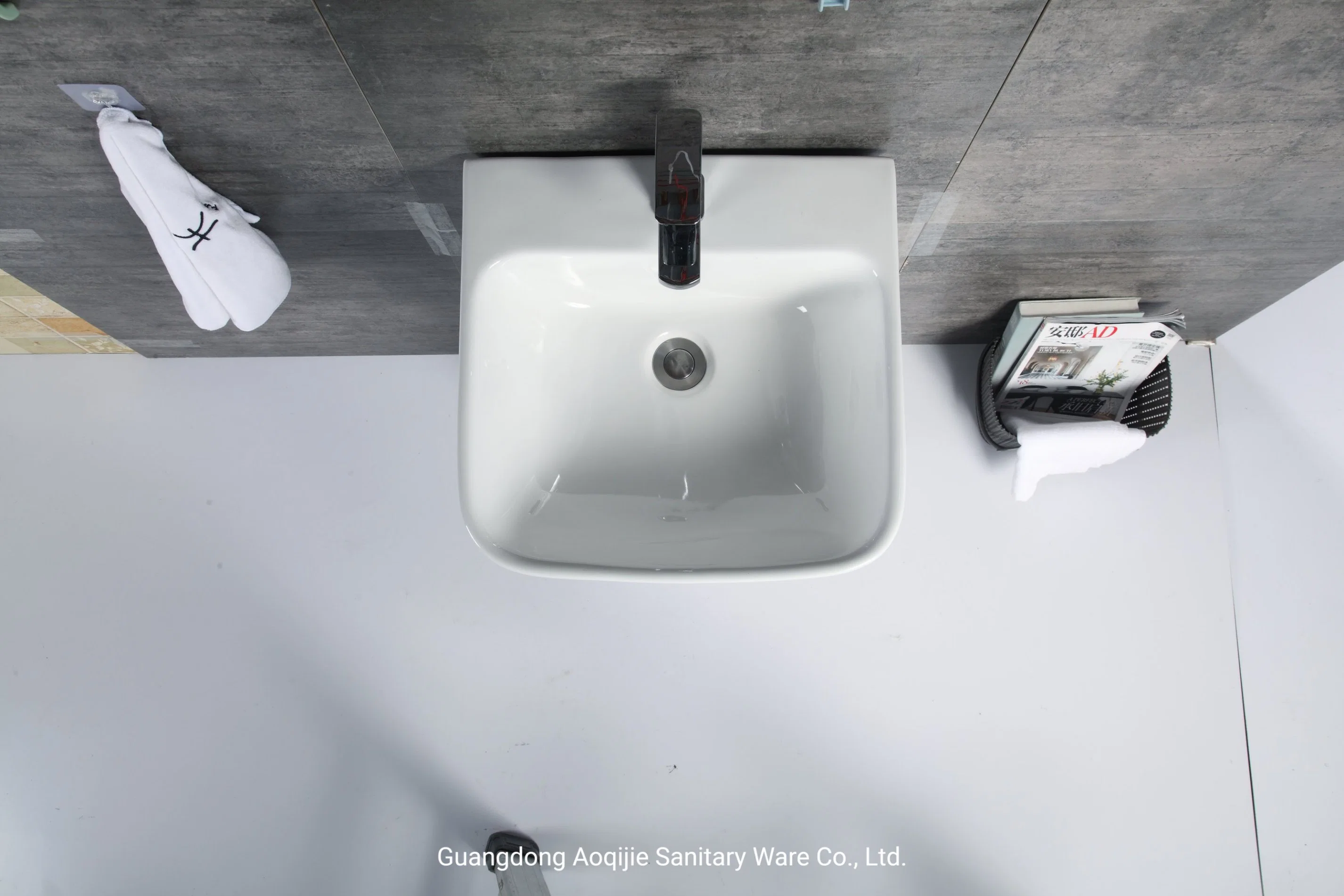 Bathroom Sink Square Pedestal Ceramic Sink Bathroom Basin Washing Basin Floor Square Pedestal Sink