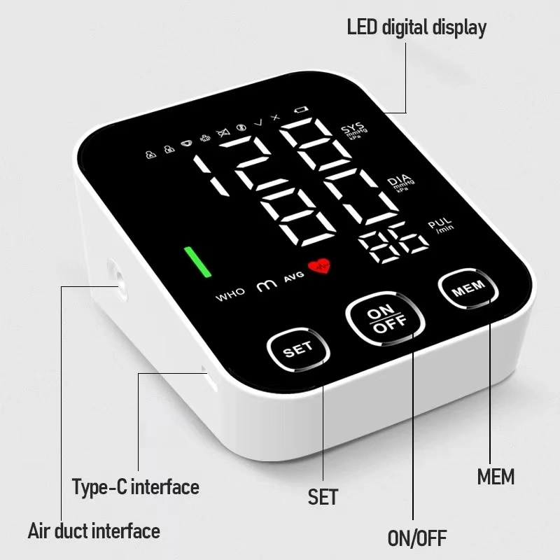 Автоматическая Цифровая Bp электронных Sphygmomanometer верхний рычаг для измерения кровяного давления