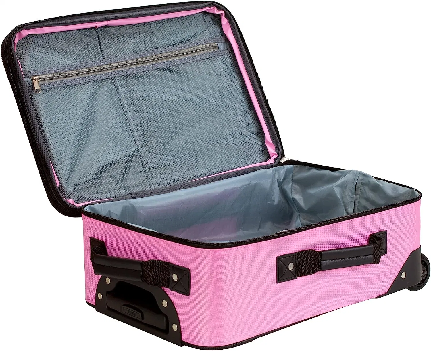 Juego de bolsas de viaje verticales de 2 piezas de estilo rosa expandible