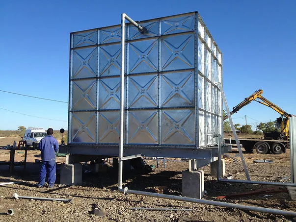 Large Volume Galvanized Steel Welded Panel Water Storage Tank 500m3