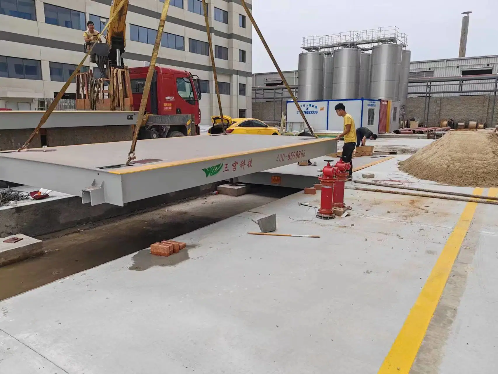 100 Ton Vehicle Weighing Truck Scales for Grain Plant