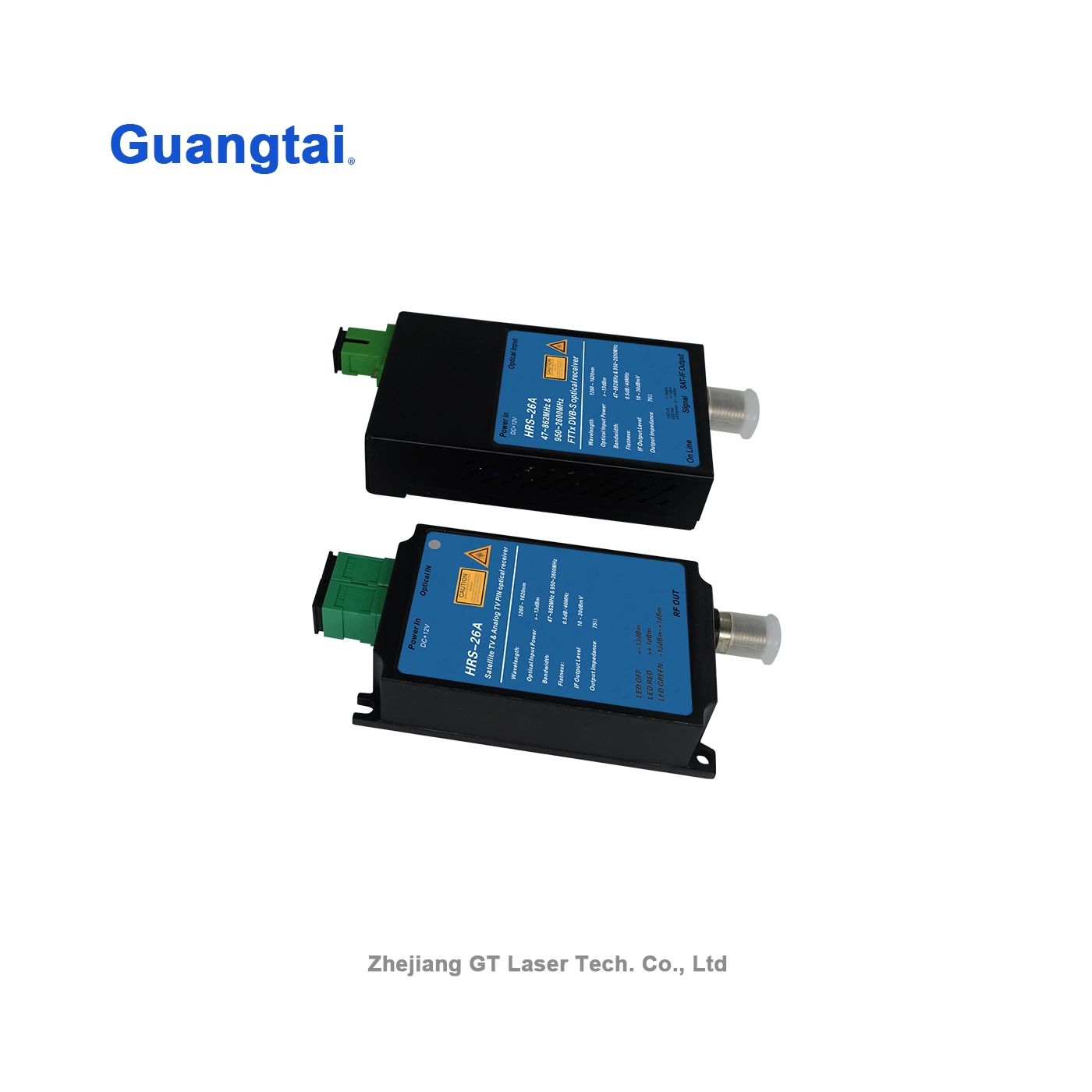 Guangtai Smatv 45~860MHz & 950~2600MHz Analog Optical Satellite Receiver Hrs-26A