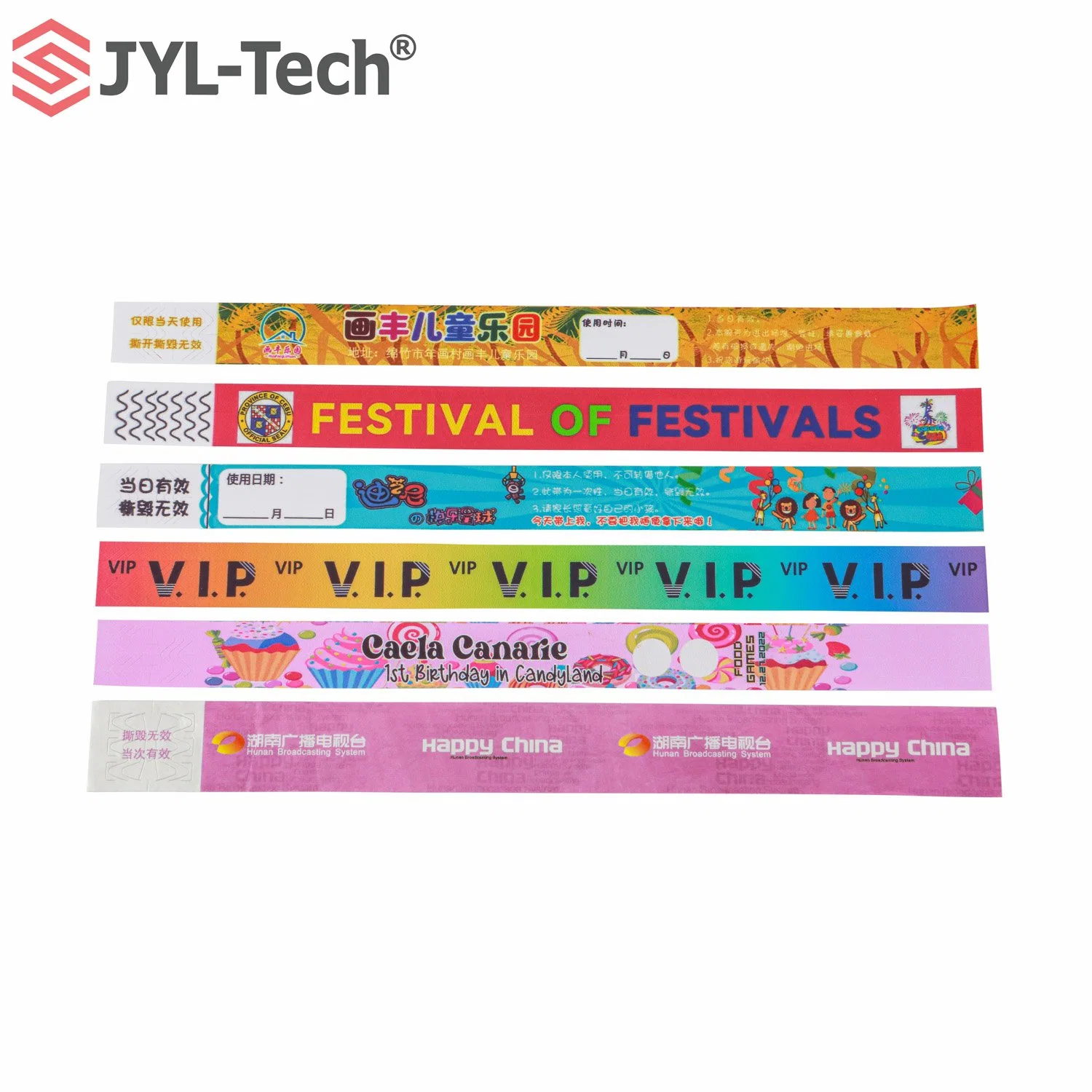 Wholesale Custom Disposable Comfortable RFID Tyvek Wristband for Party