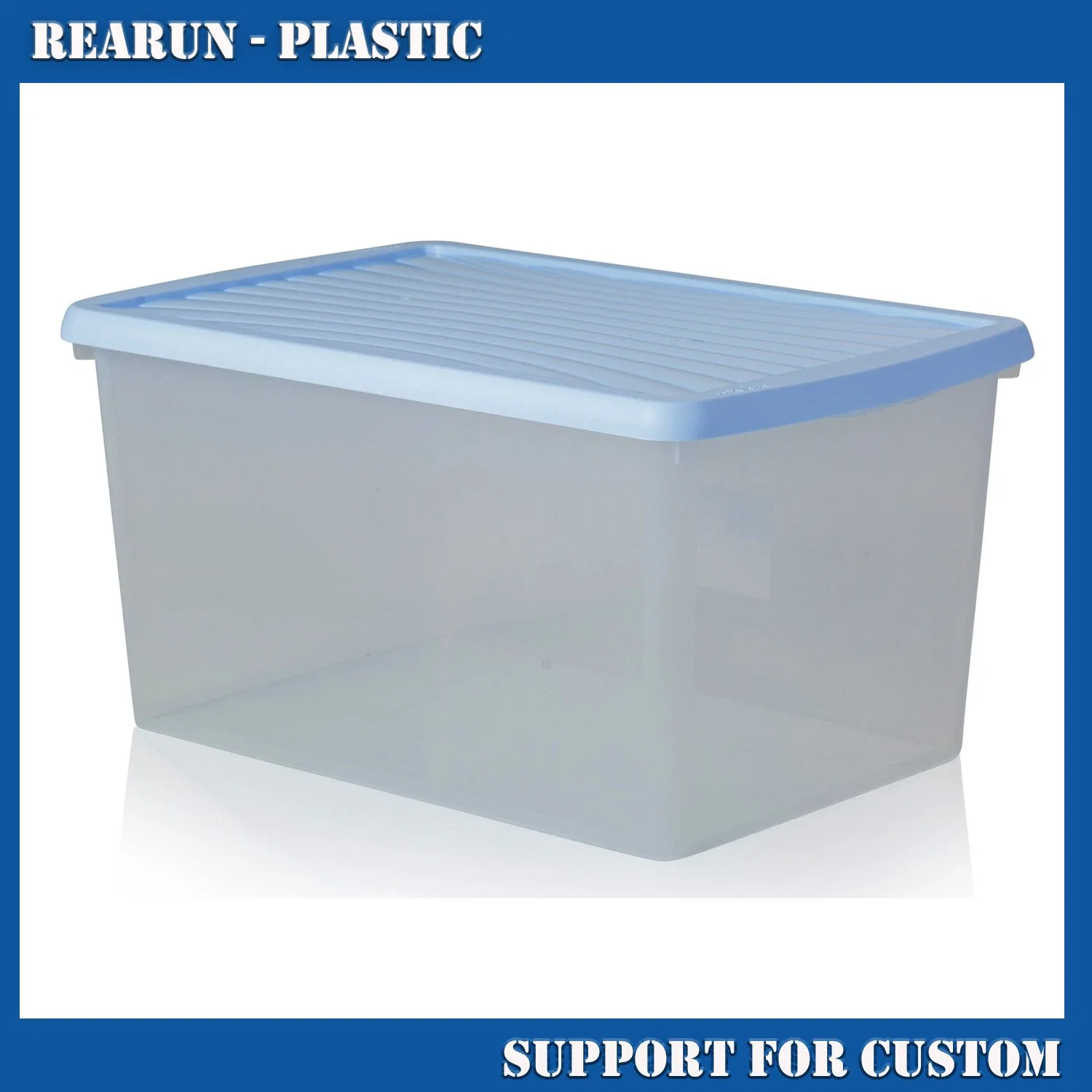 Оптовая торговля большой емкости на прозрачных пластмассовых ящиков для хранения контейнер с крышкой