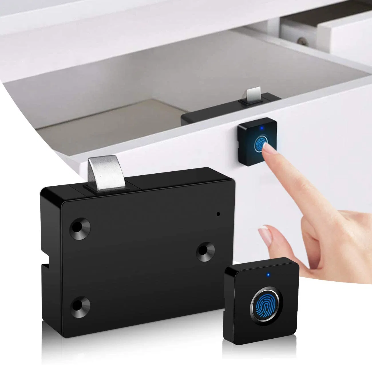 Smart Furniture Electric Battery Bluetooth Drawer Safe Lock Fingerprint Cabinet