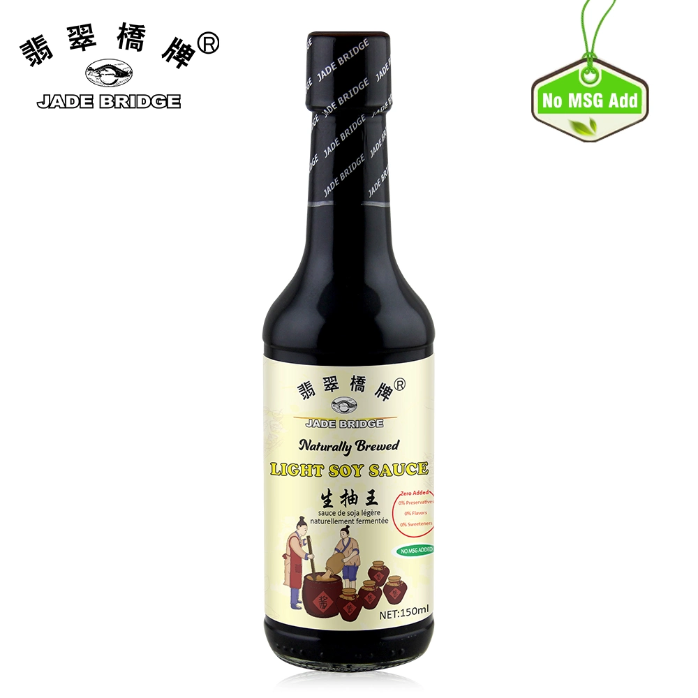 Naturally Brewed Premium Soybean Sauce Manufacturer 300 Ml Jade Bridge Zero Added Light Soy Sauce