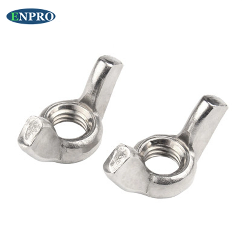 China Wholesale/Supplier Fastener Manufacturer M8 M10 SS304 Butterfly Nuts Precision Casting DIN315 Stainless Steel Wing Nut