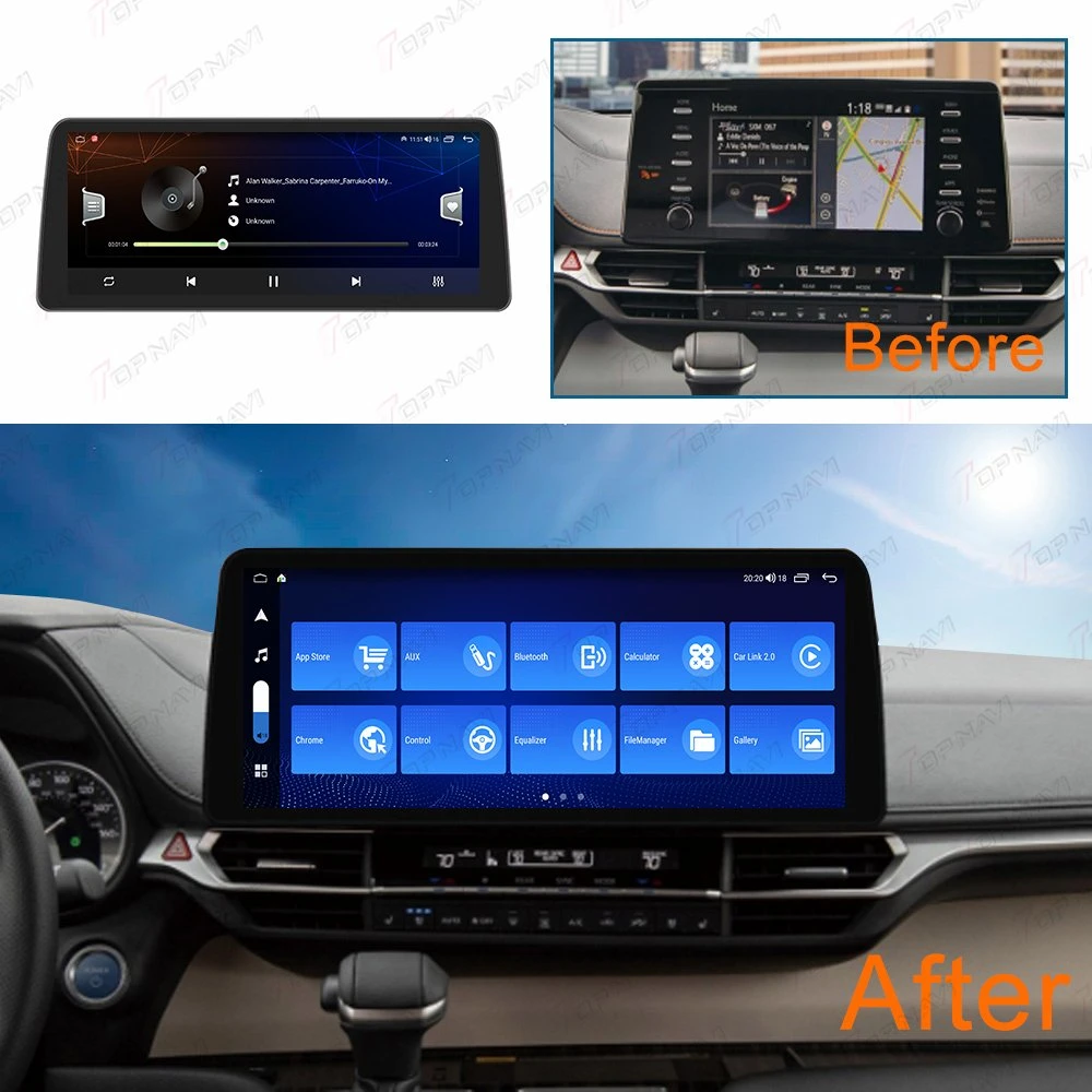 12.3 polegadas para Toyota Sienna 2021 Android Car Radio Multimedia Leitor de vídeo GPS Navegação estéreo