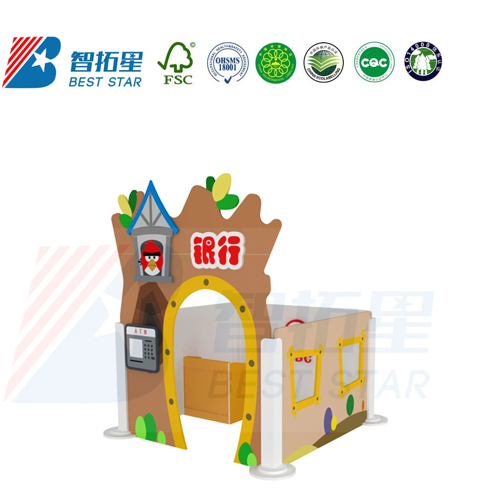 Kids Nursery School Dramatic Play, Kindergarten Preschoo Indoor Playground Children Role-Play Workstation, Playing Furniture-Supermarket