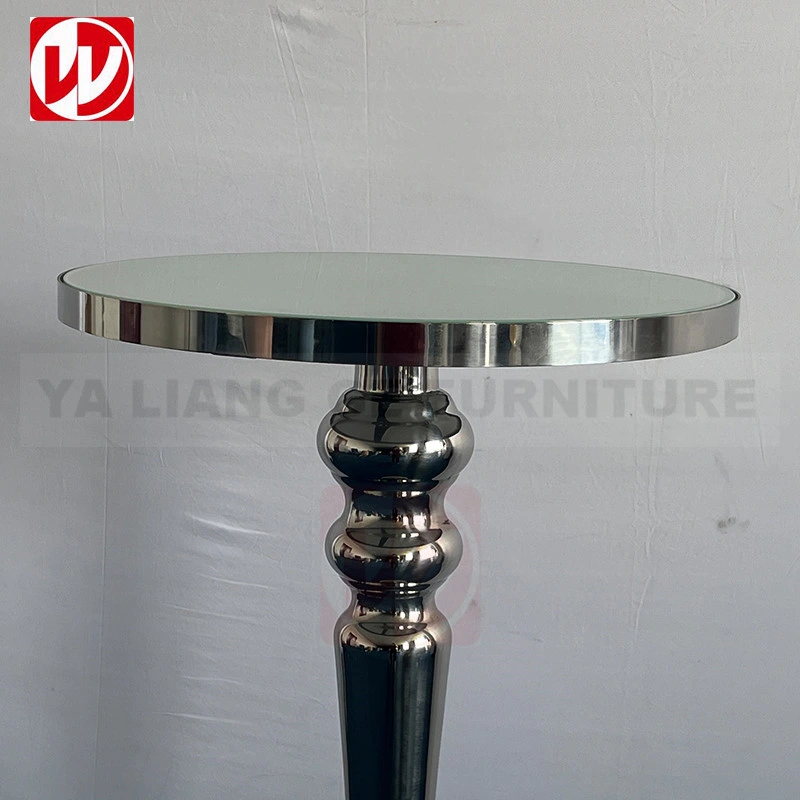 Outdoor Garden Furniture Silver Stainless Steel High Bar Table Event Cocktail Table