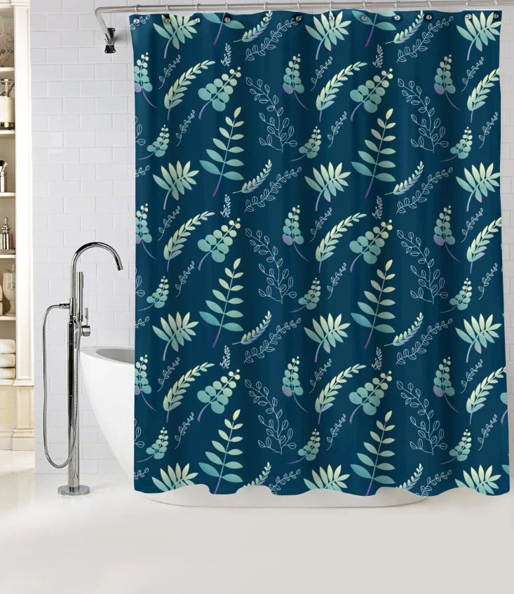 Shower Curtains Set with 12 Pack Plastic Hooks