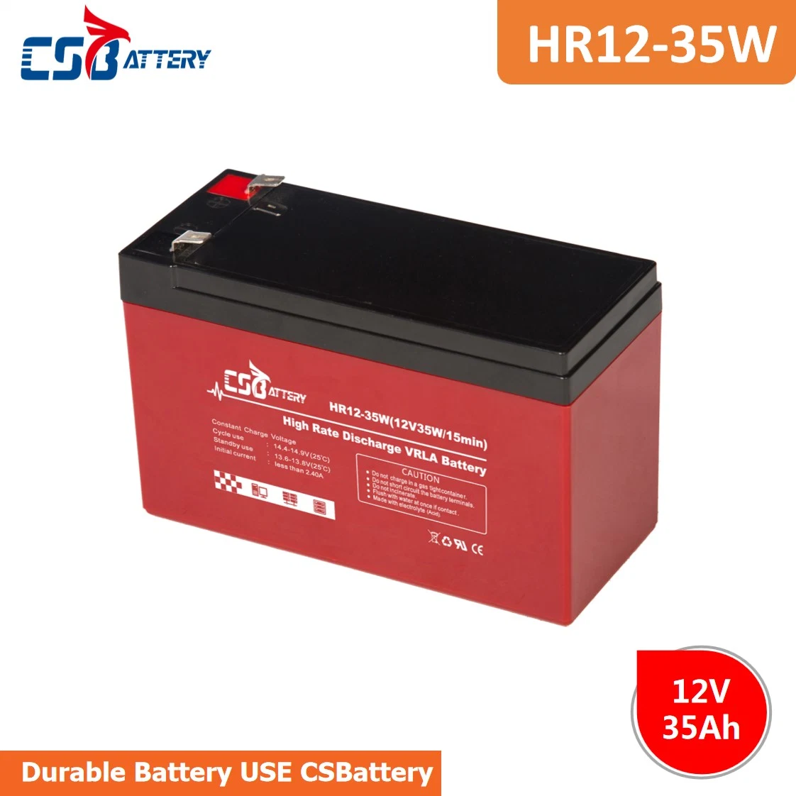 Csbattery Hr12 High Discharge Rate AGM Battery for UPS-System/Big-Discharing-Current-Application