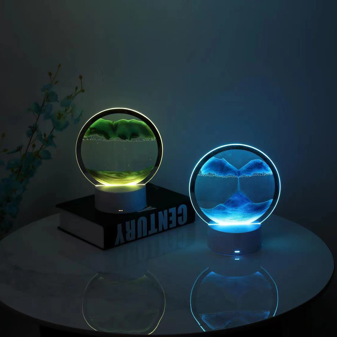 Creative Design Moving Sand Art Table Lamp