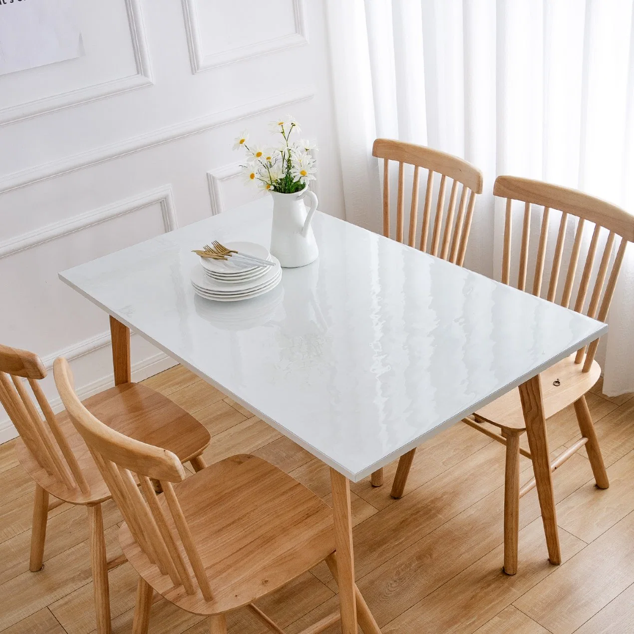 Vinyl Desk Covering PVC Table Cloth for Supper Clear