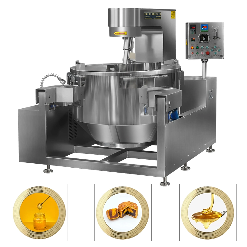 Commercial Automatic Multi Function Planetary Tilting Potato Chicken Egg Jam Mixing Making Electric Gas Steam Dessert Sauces Cooking Pot