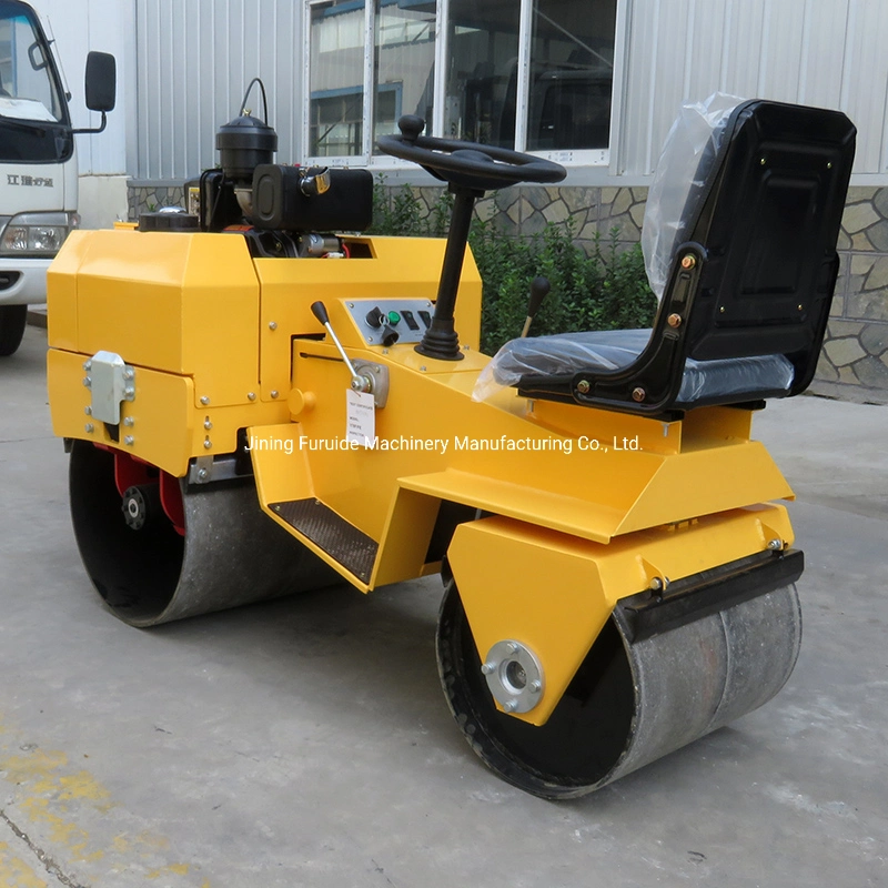 700kg Hydraulic Transmission Construction Machine Ride on Double Drums Road Roller