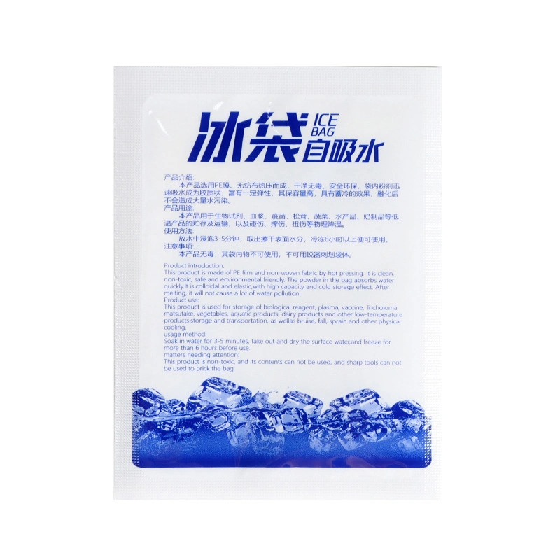 180 Ml Wholesale/Supplier Reusable Ice Packs Custom Design Self-Priming Water Food Dry Ice Gel Pack