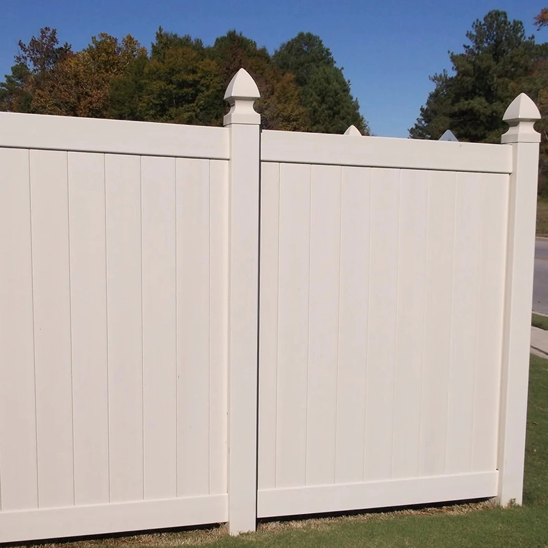 Classical Style Outside PVC Privacy Pool Fencing, Prime Vinyl Garden Fencing