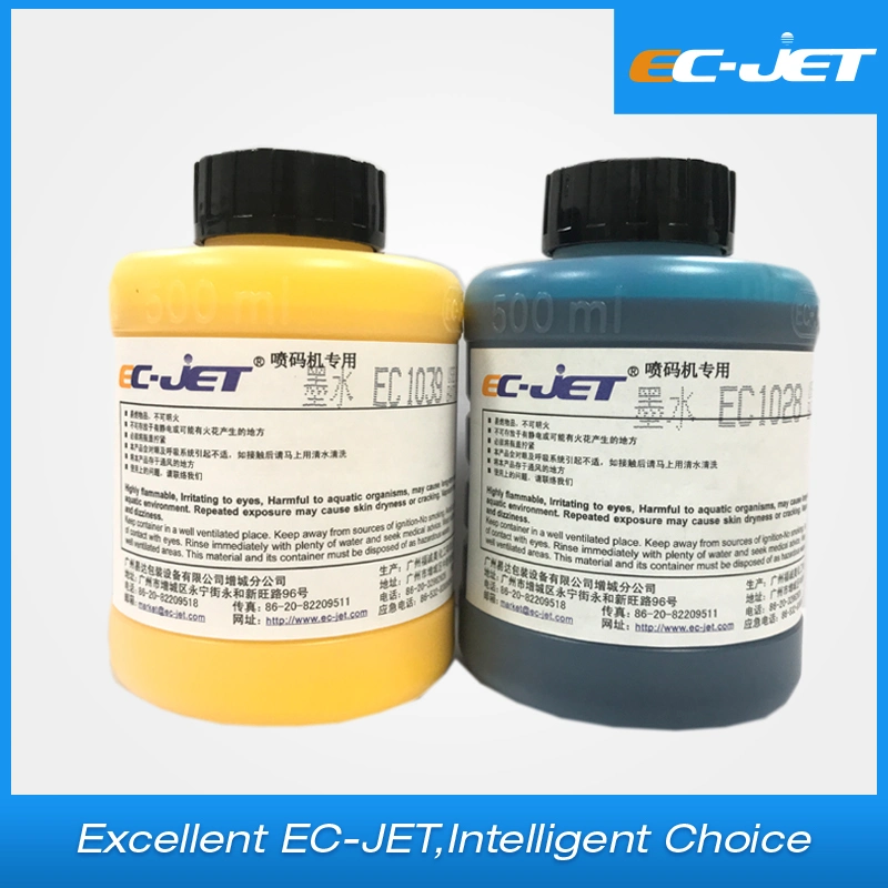 Yellow Colour High quality/High cost performance  Compatible Consumable Ink Solvent for Videojet Domino Linx Markem Imaje Hitachit Printer (EC1039)