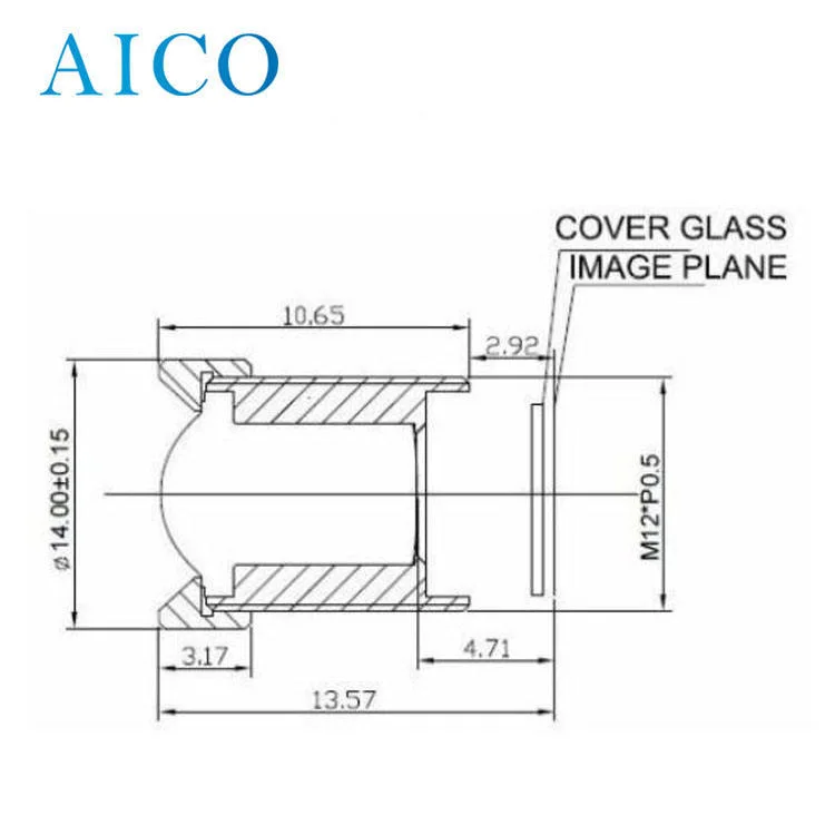 F2.6 2MP 2.8 mm Low Distortion M12 Board 2.8mm Wide Angle No Distrotion CCTV Camera Lens for 1/3" Sensor