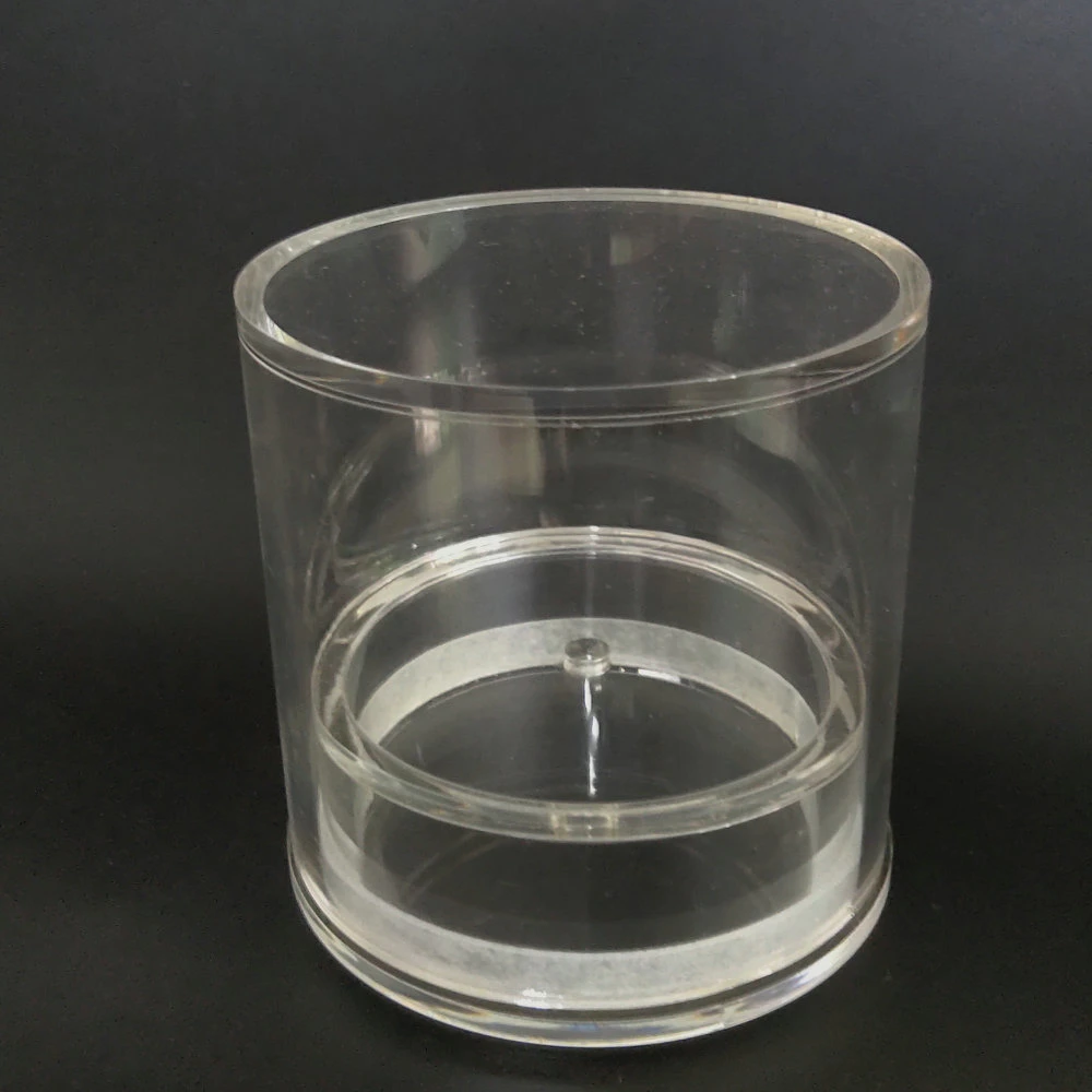 Round Water Tight Acrylic Container with Screws