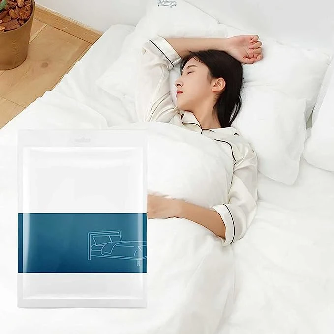 Bettlaken für Einmalgebrauch, Bettbezug und Kissenbezug. Tragbares Bettwäscheset für Hotel und Reisen