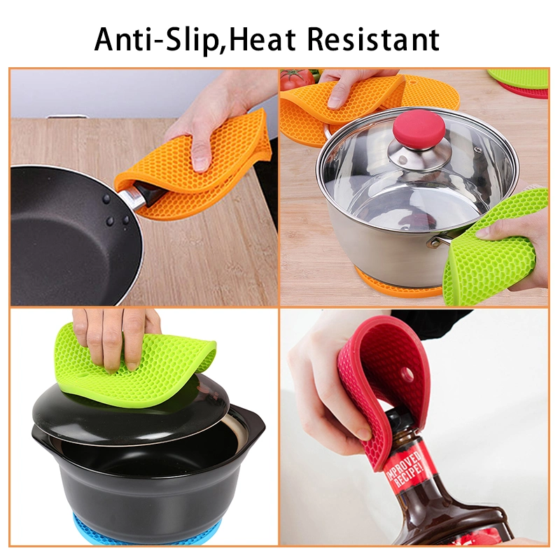 Multifunctional Square Round Heat Resistant Silicone Mat Silicont Table Cup Mat