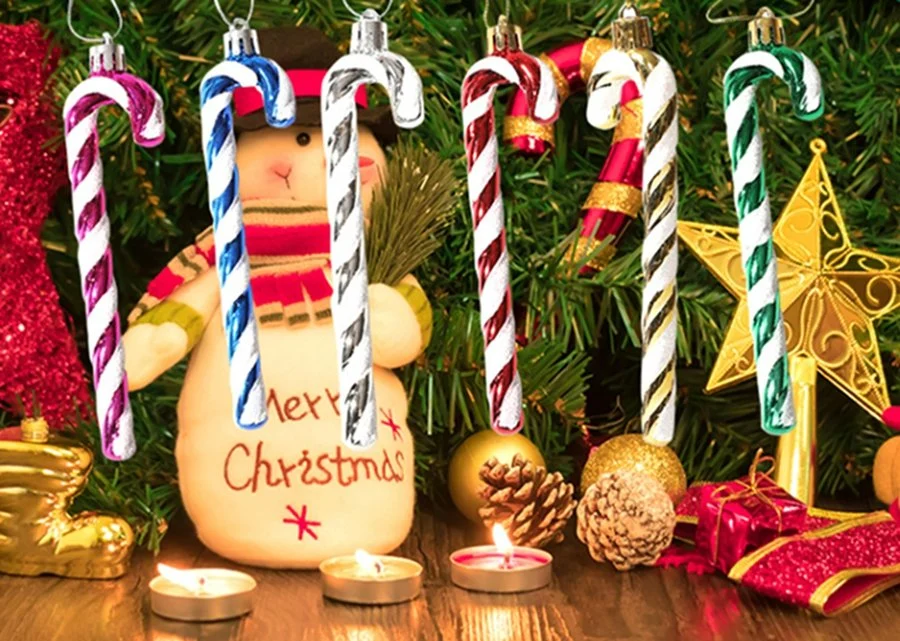 2023 Wholesale/Supplier New Christmas Decoration Plastic Crutches Holiday Gifts Home Decoration