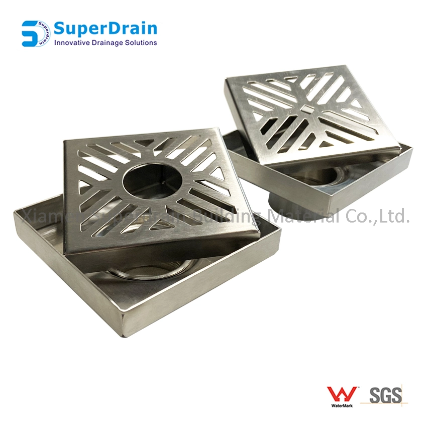 High quality/High cost performance  Grate Hair Strainer Square Drainer Shower Trap Waste