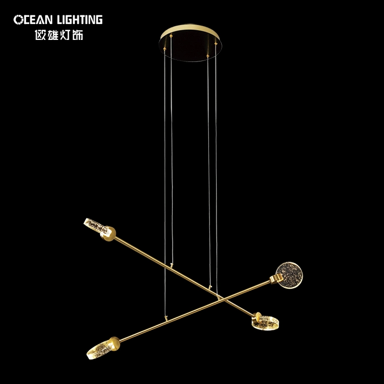 Colgante de Cristal moderno Accesorio de iluminación LED Lámpara de arañas de cristal de lujo