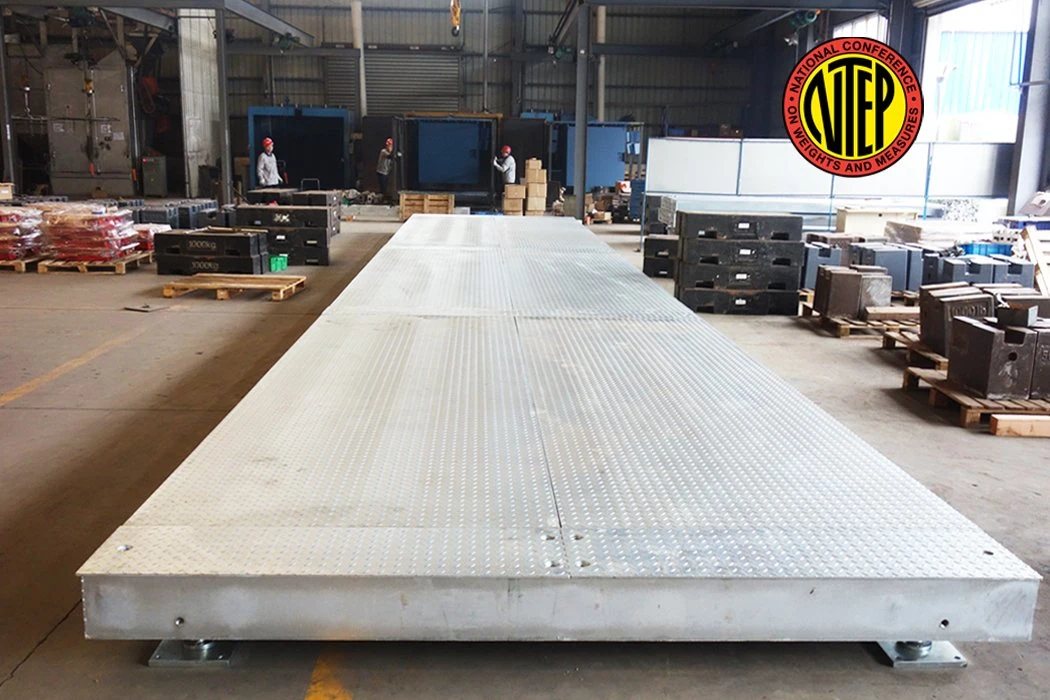 Balança de camião galvanizada a quente eletrónica de alta qualidade com OIML Standard; 80t-120t Steel Weighbridge