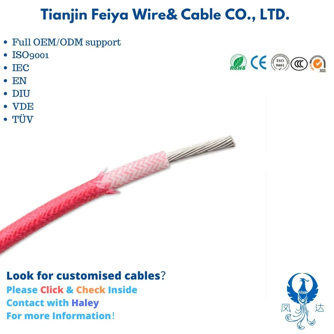 El PVC Liycy volar con el cable de transmisión de fibra de vidrio de silicona caucho de silicona de cable trenzado de trenzado de alambre de la estructura de tubo